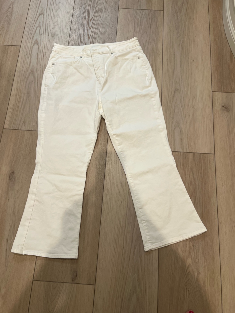 LOFT White Kick Crop Jeans